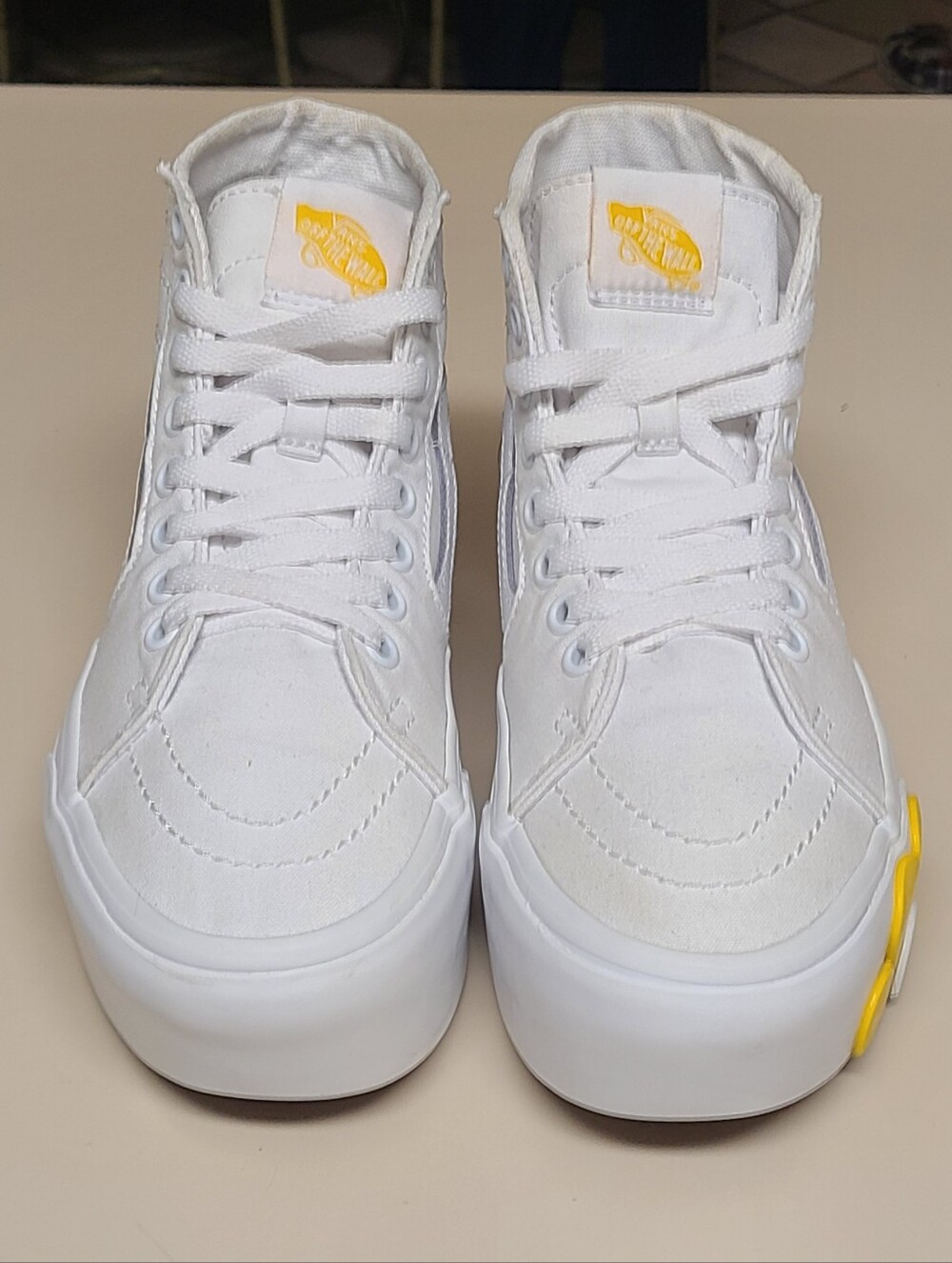 Vans SK8 Hi Sunflower Tapered Stackform platform  skateboard sneakers size 7 - Picture 3 of 9